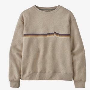 Patagonia Womens ridge rise uprisal crew sweatshirt in tan